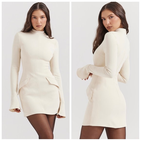 House of CB Dresses & Skirts - House Of CB Mahalia vintage cream mini dress XS